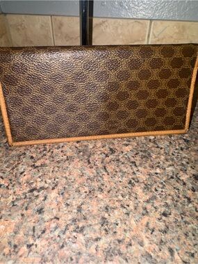 Celine Brown Monogram Leather Wallet